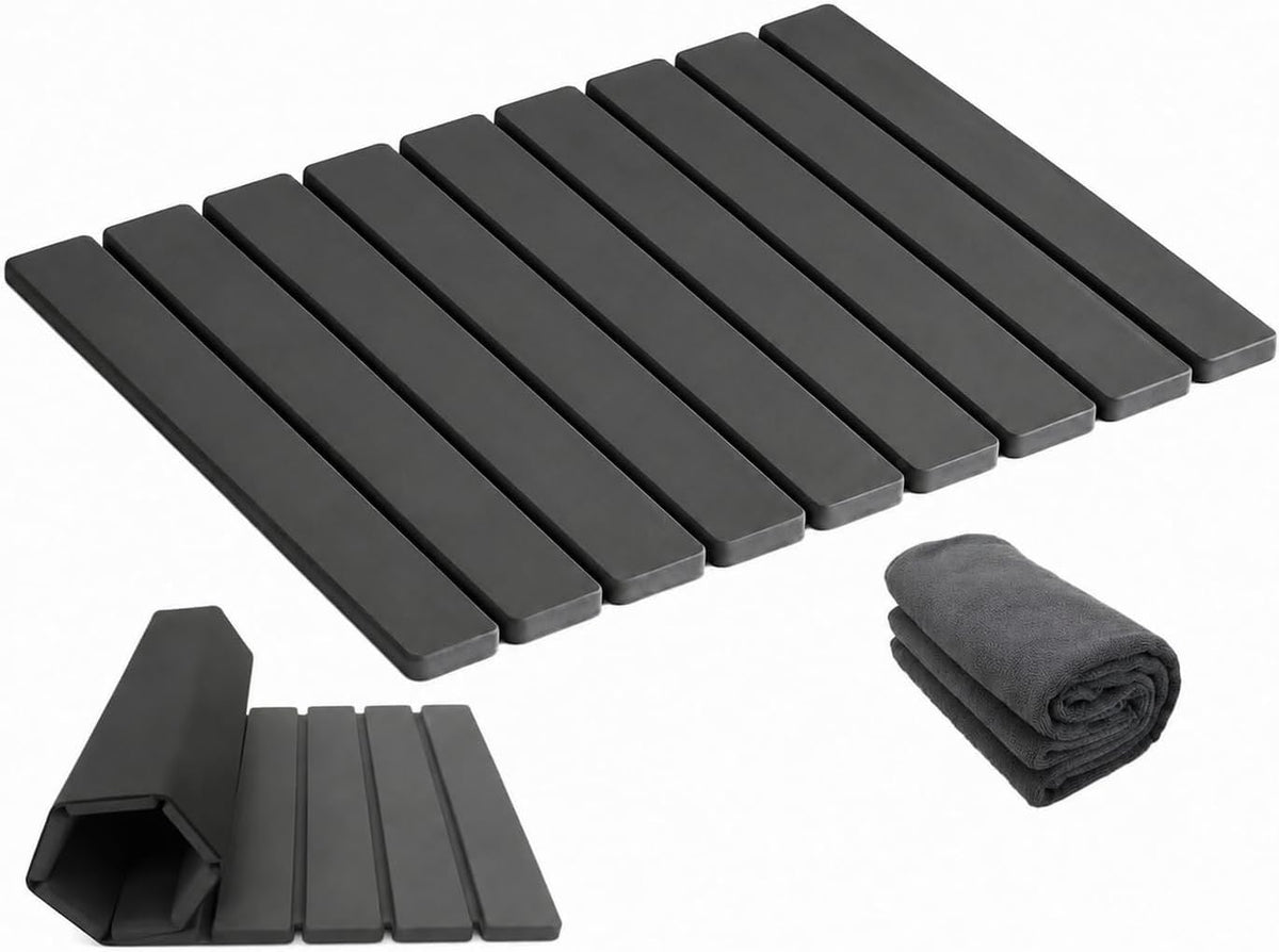 GlexaMart gray stone drying mat with included accessories